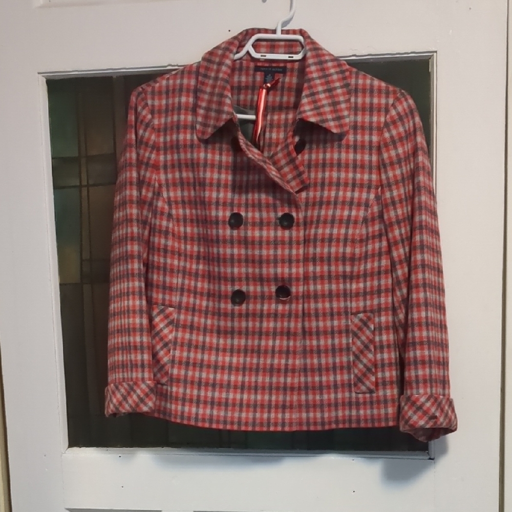 Plaid Double-Breasted Women's Suit Set